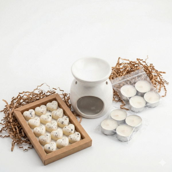 Set Cera aromática Corazón X 12 + Horno Pebetero